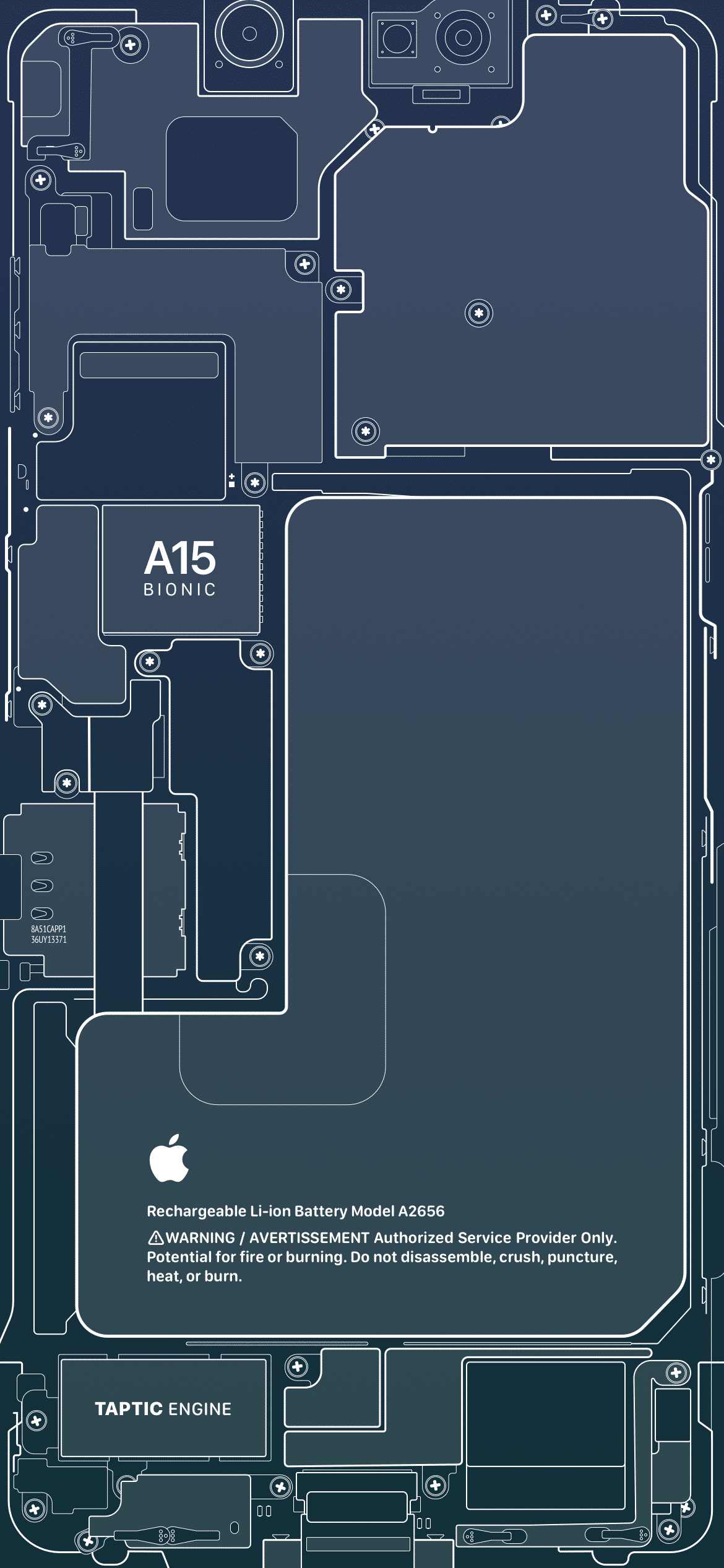 Download These Cool iPhone 13 Pro Schematics Wallpaper