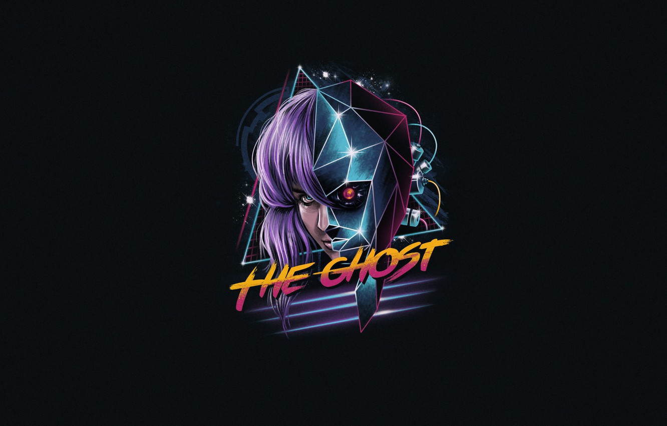 Wallpaper Minimalism, Ghost, Art, Neon, Cyber, Synth, Retrowave, The Ghost, Synthwave, New Retro Wave, Futuresynth, Sintav, Retrouve, by Vincenttrinidad, Vincenttrinidad, by Vincent Trinidad image for desktop, section минимализм