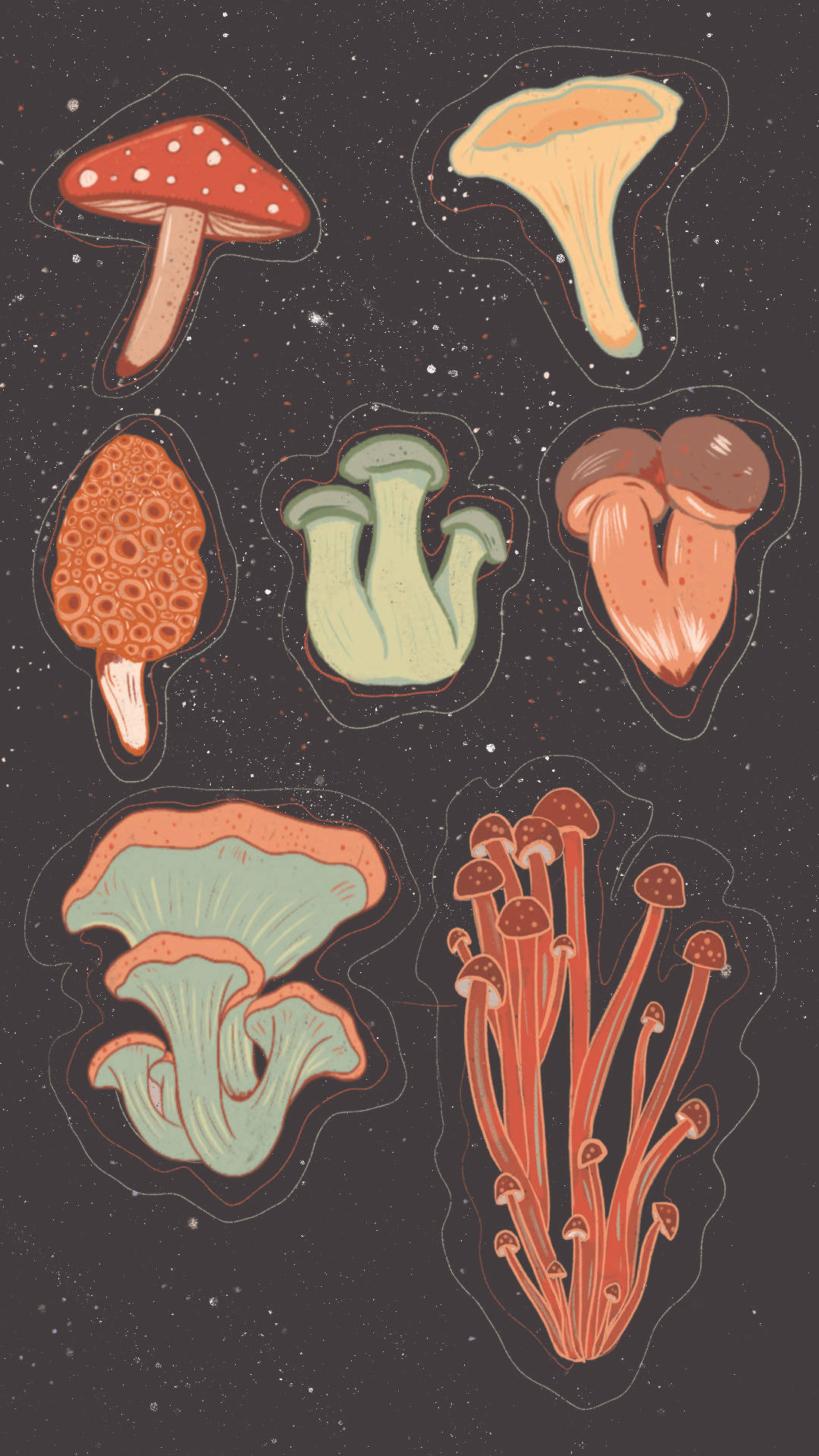 Download Cartoon Mushroom Aesthetic Wallpaper