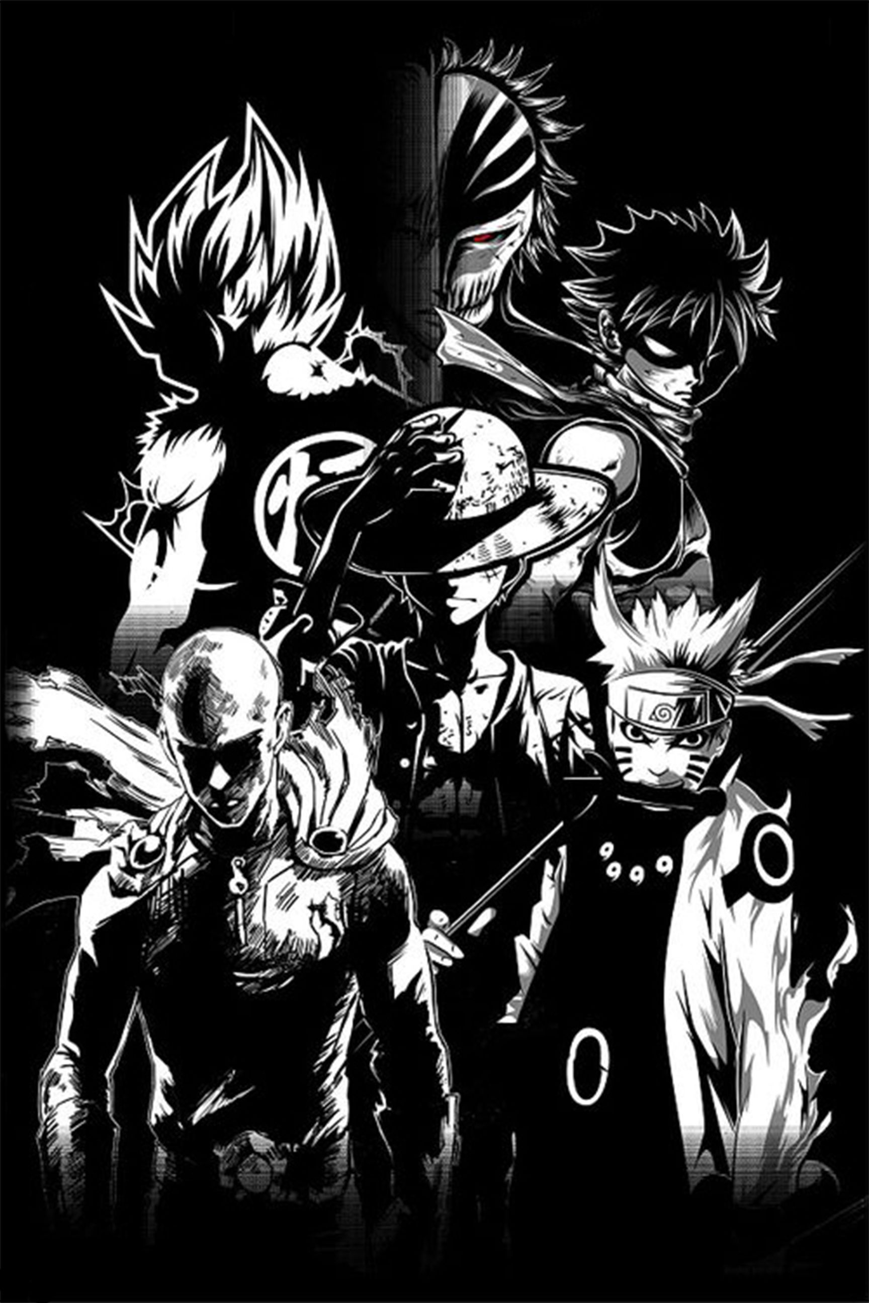Anime aesthetic black and white Wallpapers Download  MobCup
