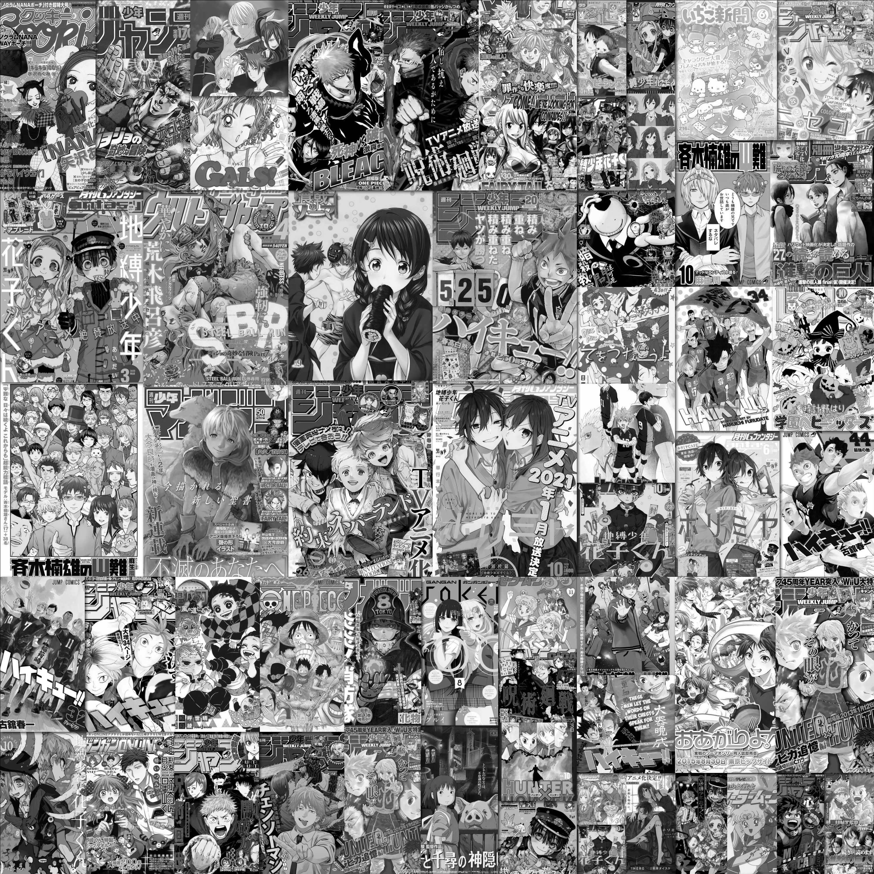 Anime Manga Wall Collage Kit Black and White Collage Kit Hong Kong