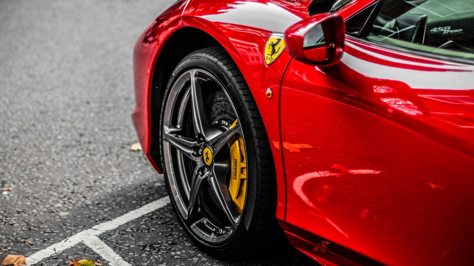 Desktop Wallpaper Red Supercar, Ferrari, Wheel, 4k, HD Image, Picture, Background, 95b7d0