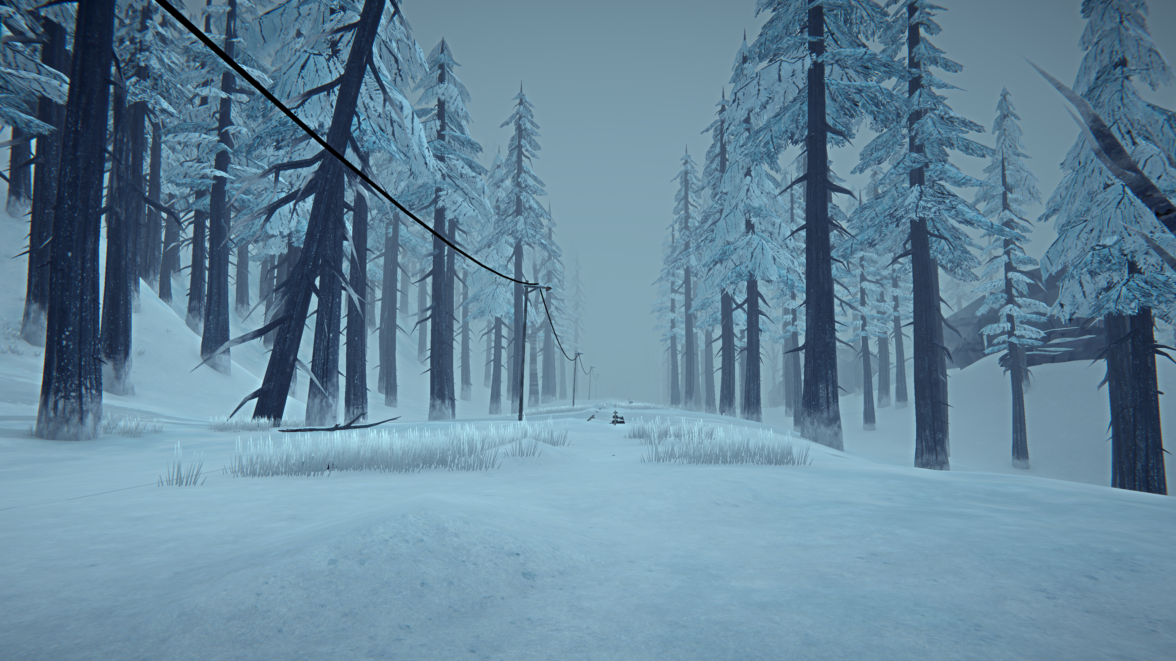 The Long Dark Screen Shot Snow Survival Video Game Landscape PC Gaming Forest Winter Trees Nature Mi Wallpaper:3840x2160