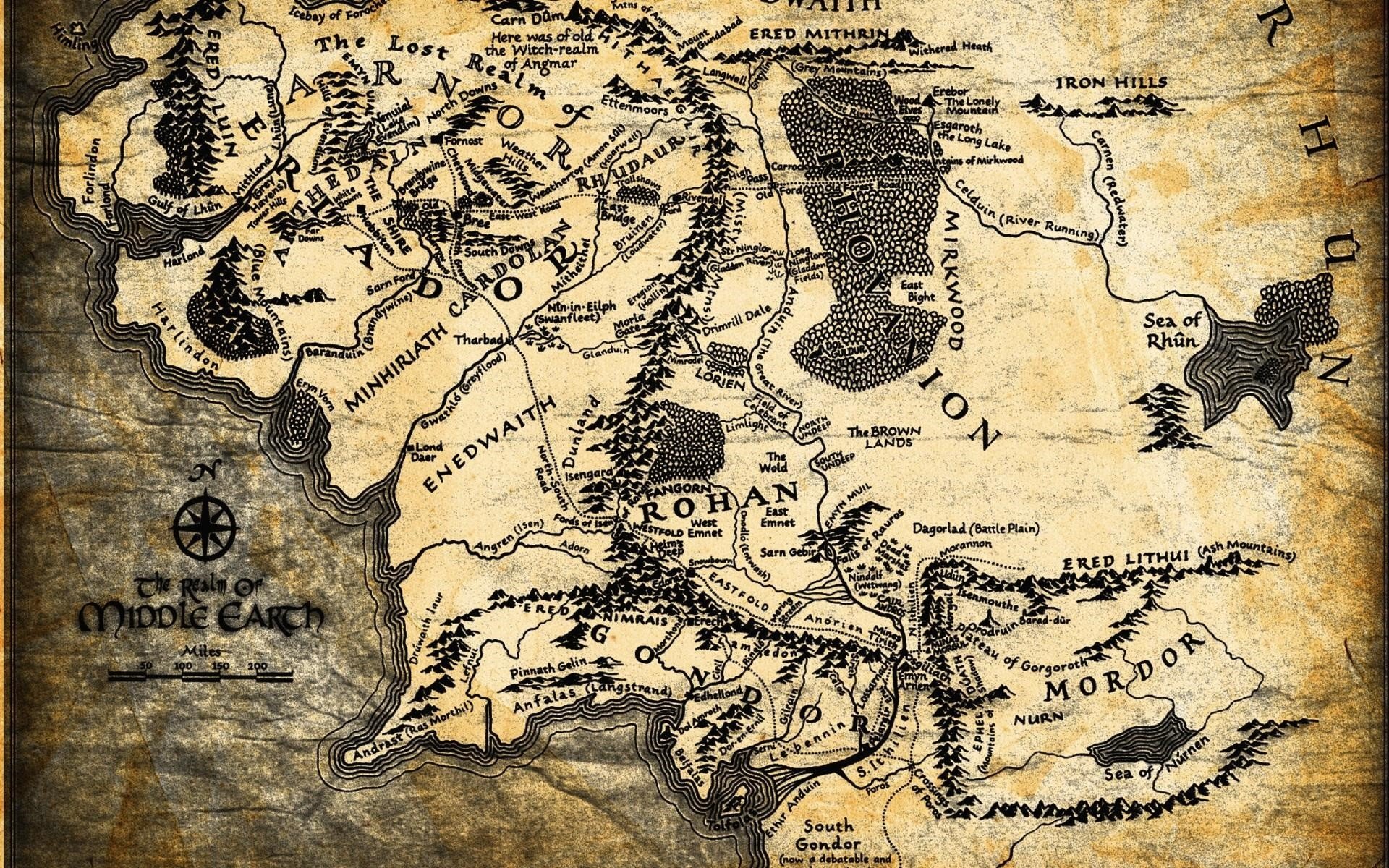 Lord Of The Rings Map Wallpaper