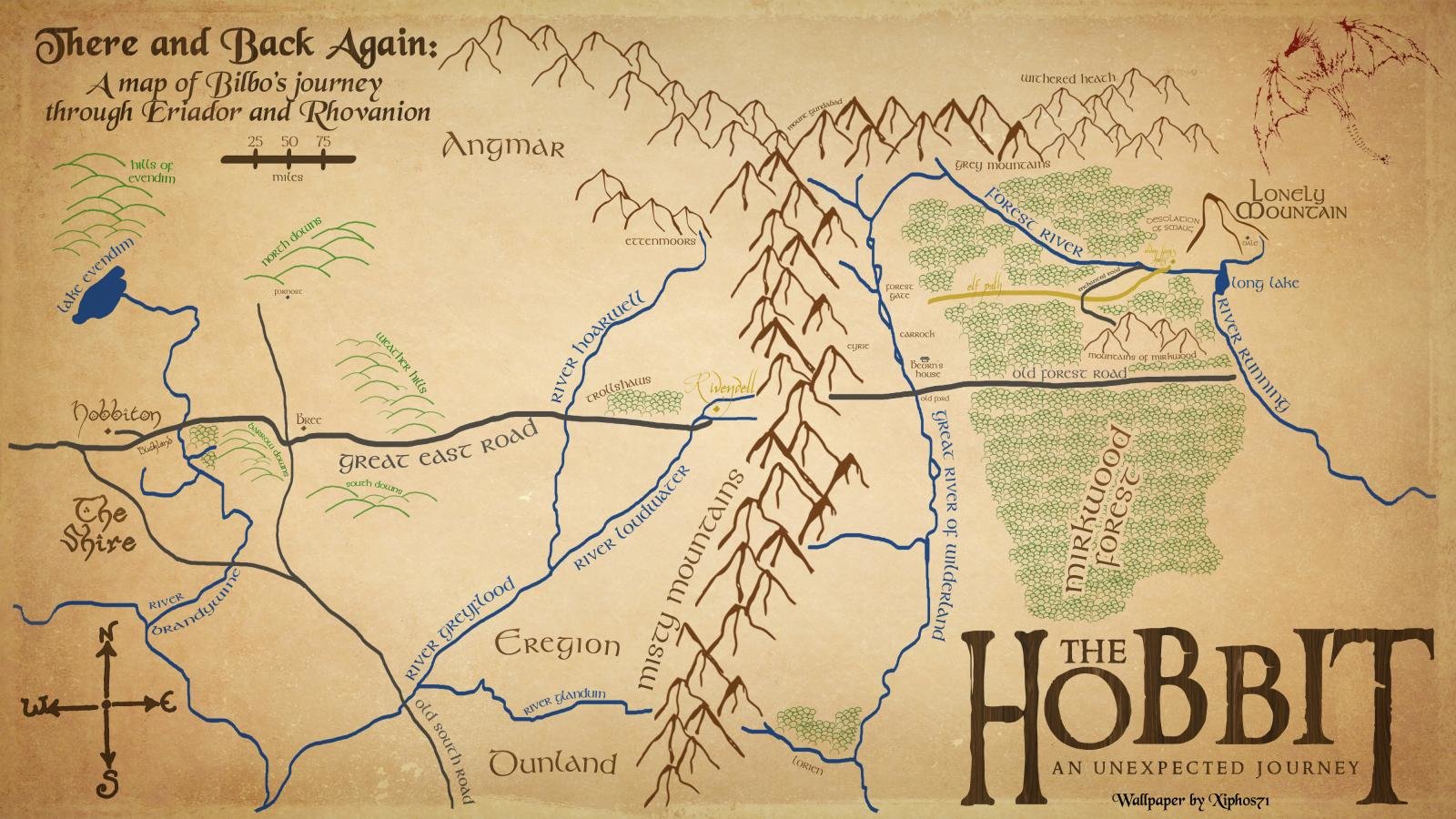 Best The Lord Of The Rings Background Id Map Of Bilbo's Journey