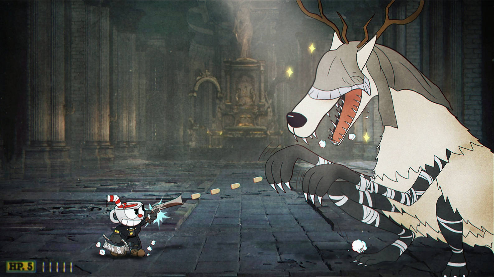 Download Cuphead And Bloodborne Faceoff Wallpaper