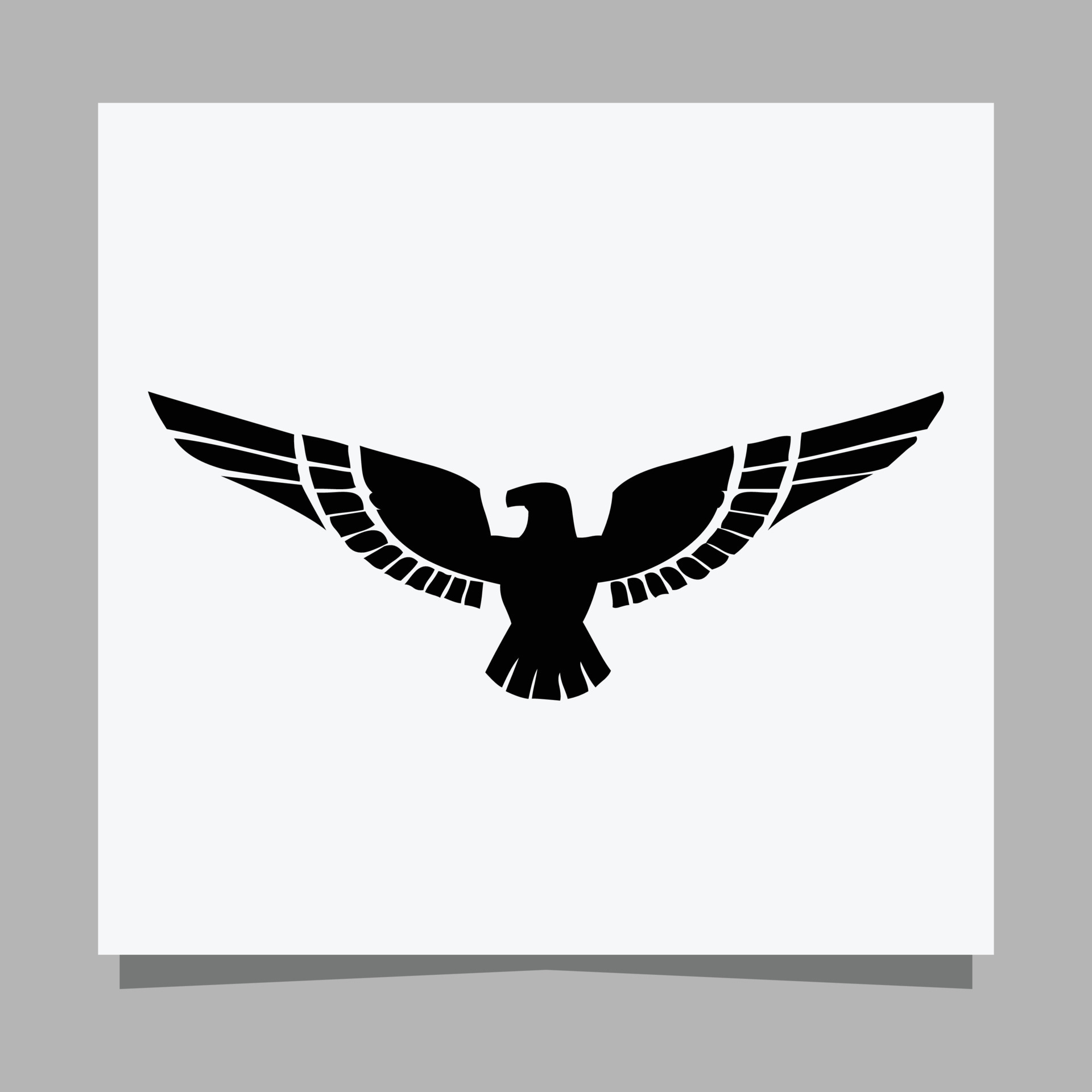 vector black eagle on white paper is perfect for logos, illustrations, banners, flyers, wallpaper
