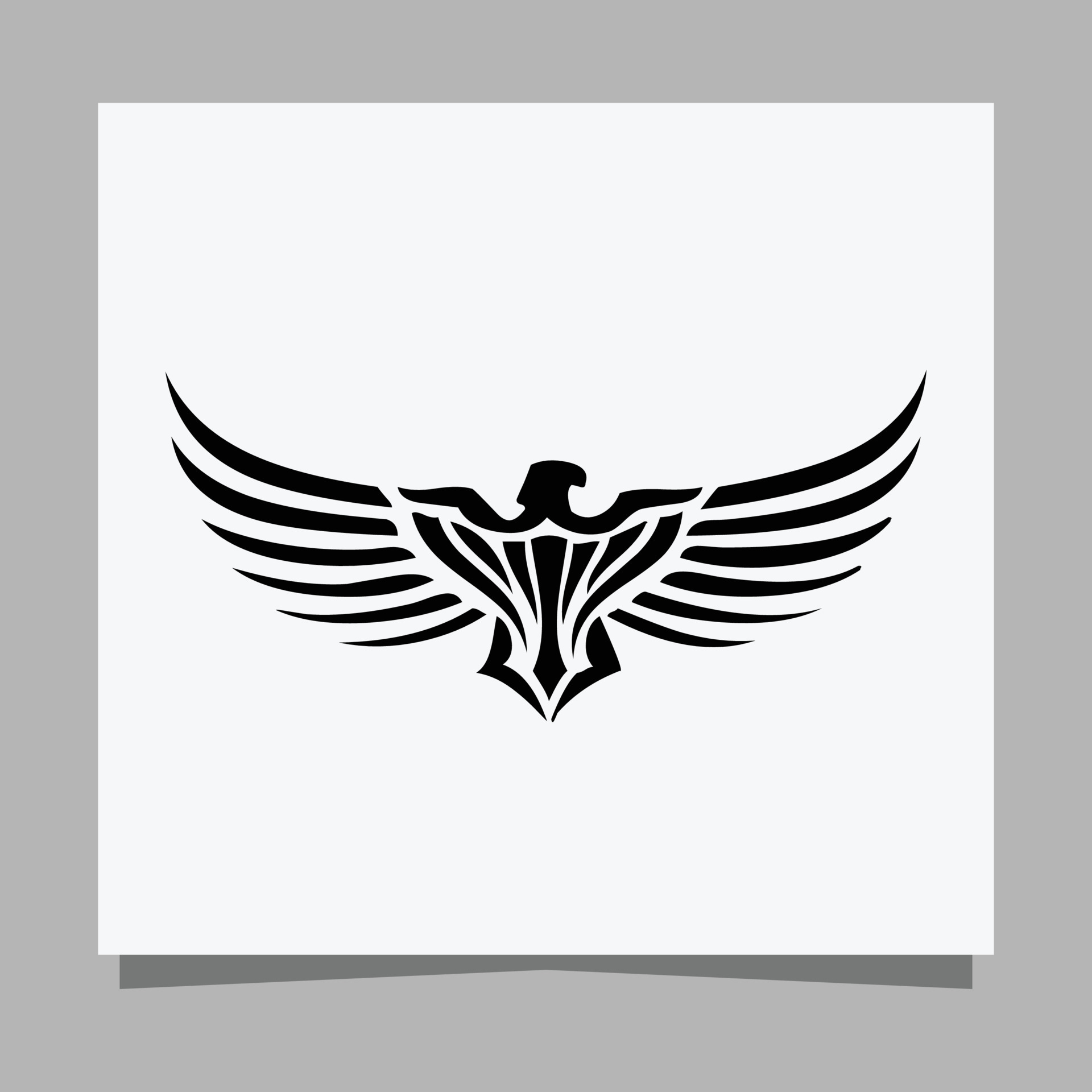 vector black eagle on white paper is perfect for logos, illustrations, banners, flyers, wallpaper