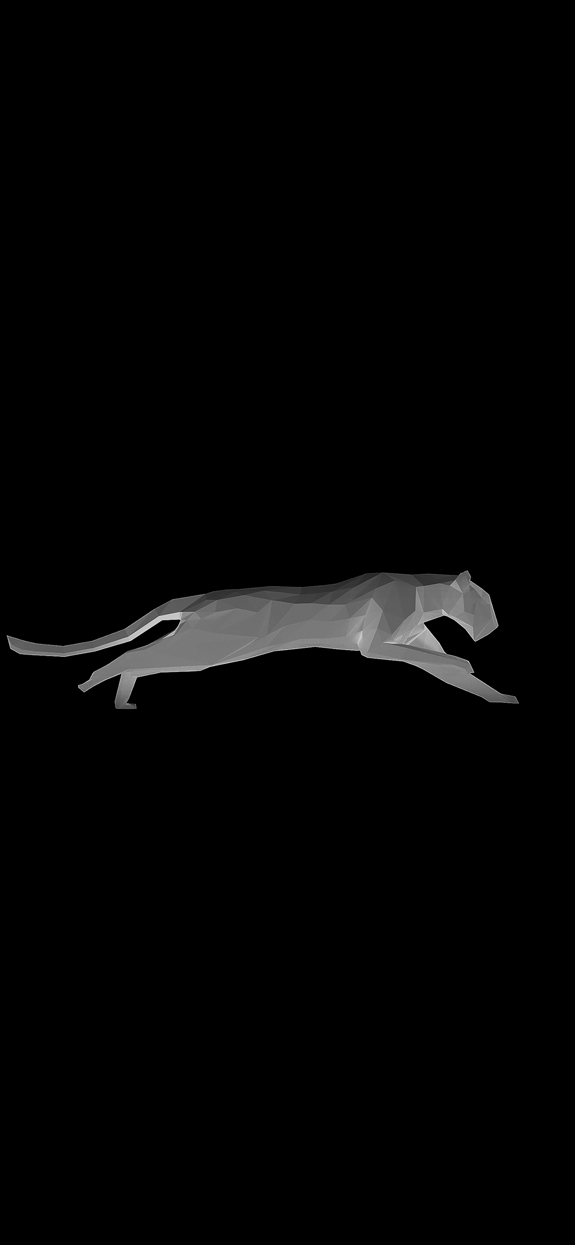 iPhone X wallpaper. running puma black illust art minimal