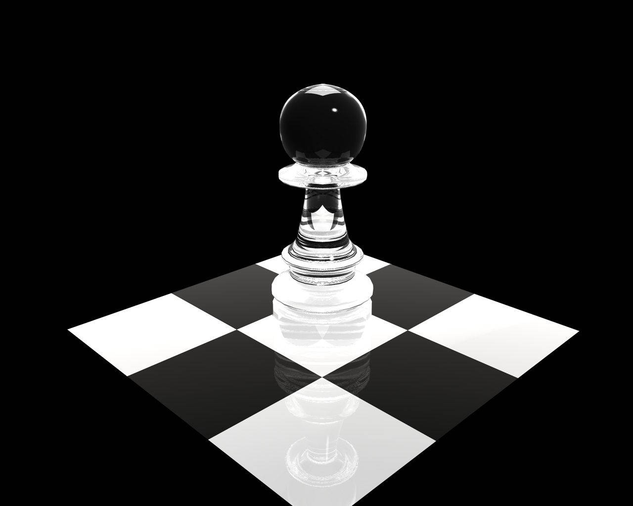Download Elegant Chess Glass Pawn Wallpaper