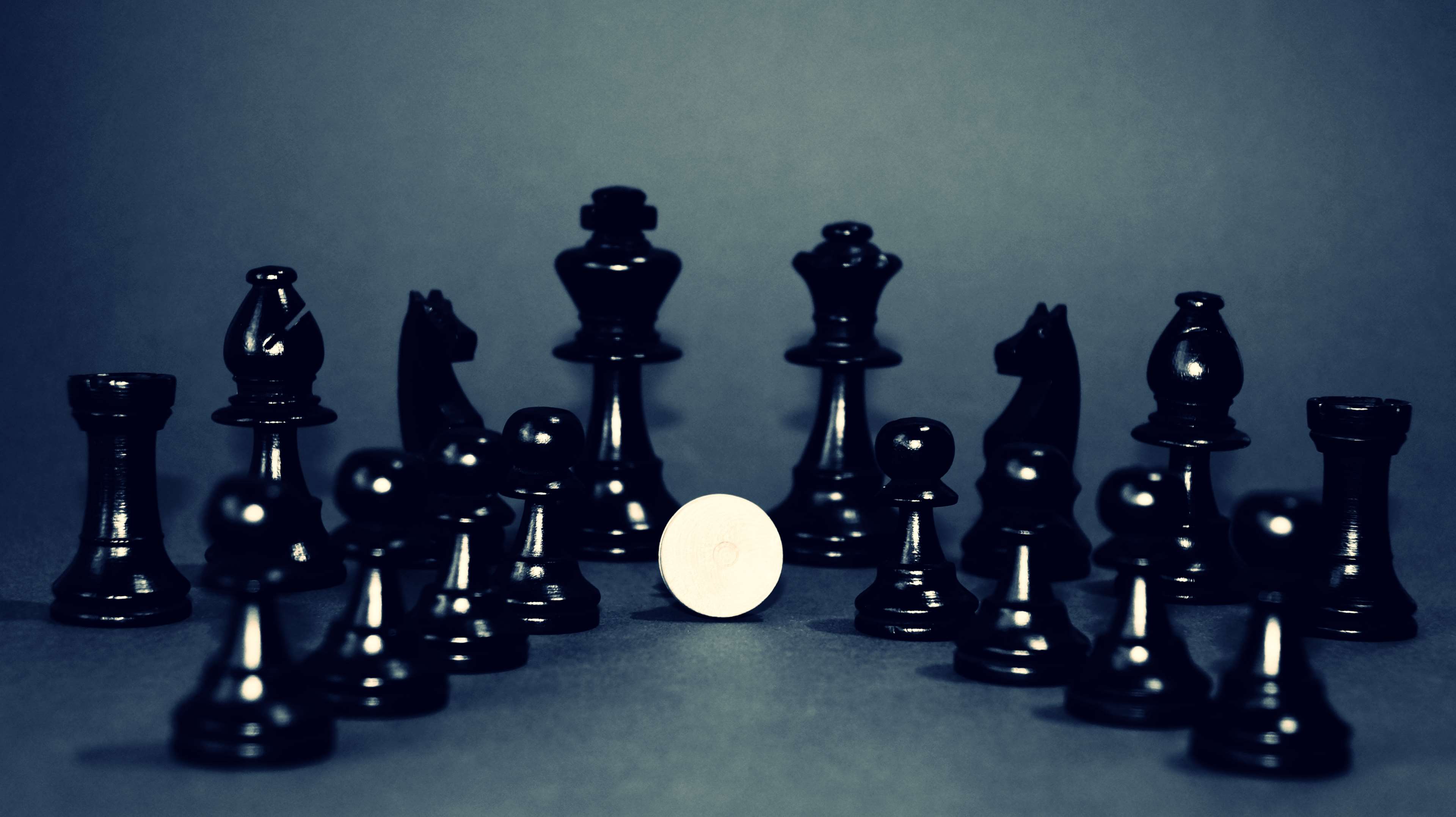 black and white, chess, chess pieces, king, knights, pawn, queen, white 4k Gallery HD Wallpaper