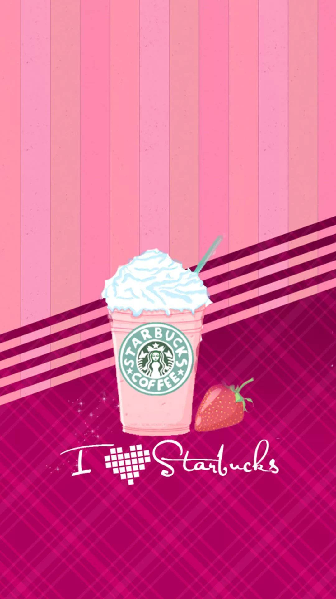 Download I Love Starbucks Girly iPhone Wallpaper