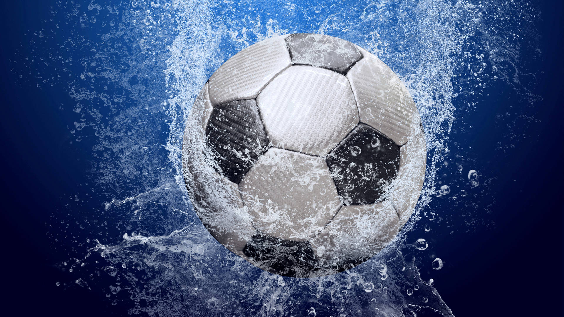 Download Cool Soccer Desktop Ball In Water Wallpaper