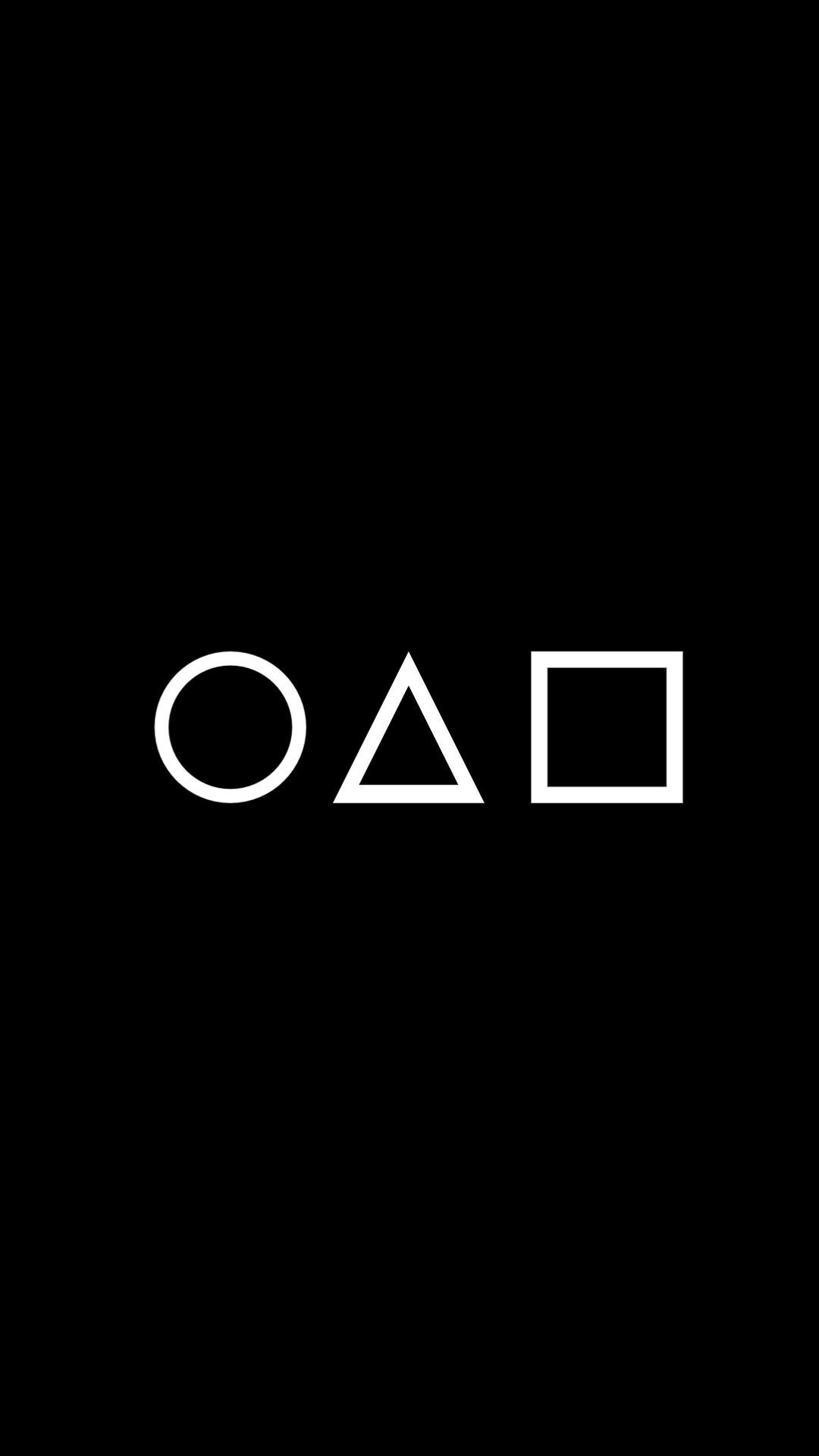 Squid Game Wallpaper.. 3Shapes.. Squid Game. Squid games, Black wallpaper iphone dark, iPhone wallpaper fire
