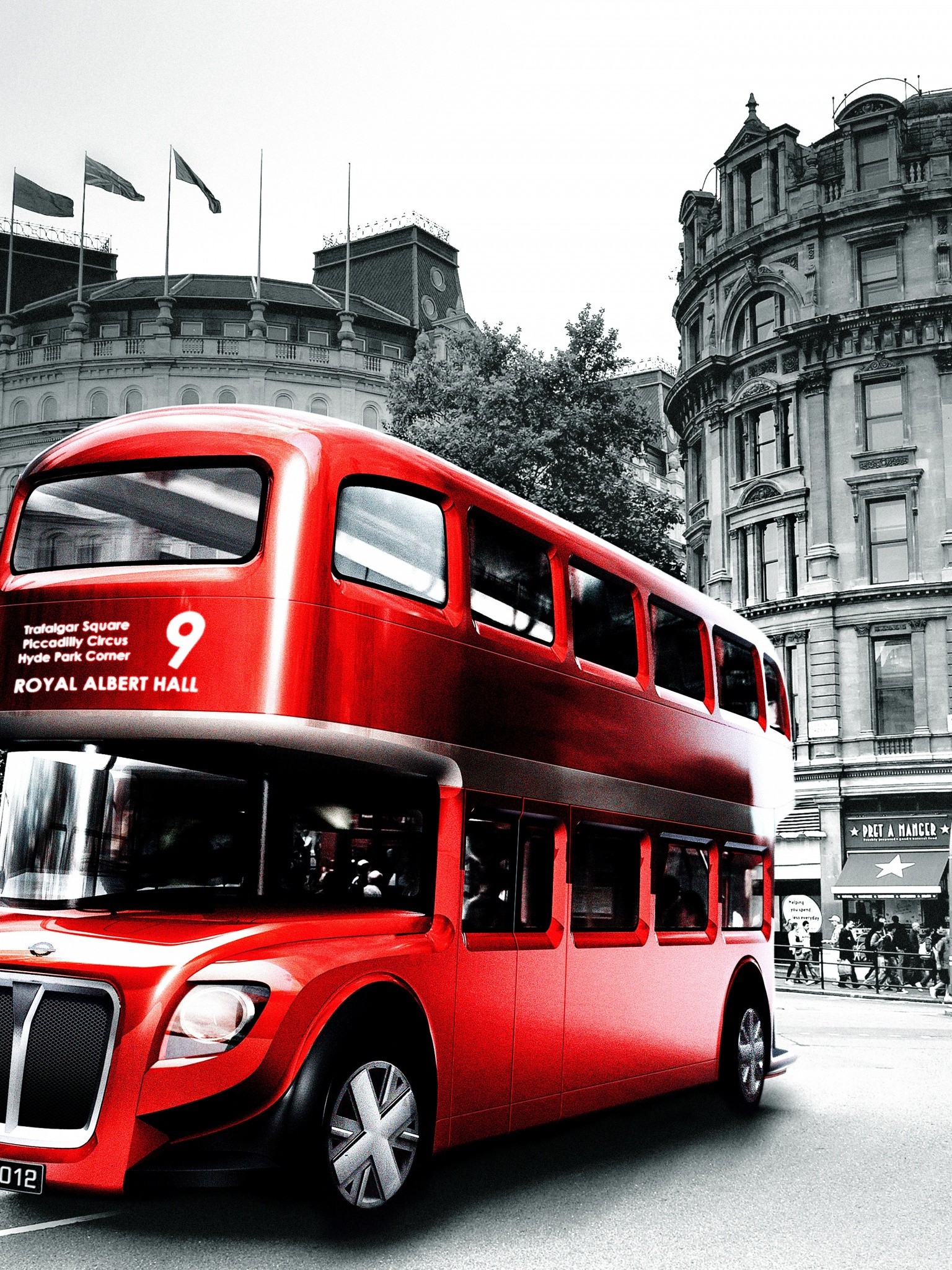 London Bus Wallpaper - [1536x2048]