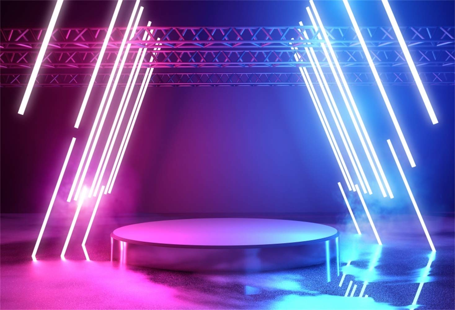 Amazon.com, Leowefowa 5x3ft Bright Neon Stage Nightview Backdrop Vinyl Pink Blue Neon Lights Futuristic Style Drama Stage Photography Background The 80 90's Disco Party Banner Studio Props