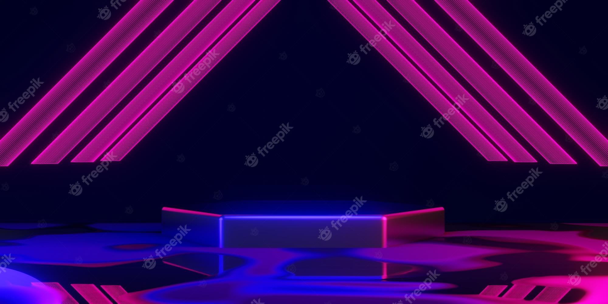 Abstract Background Stage Neon Image