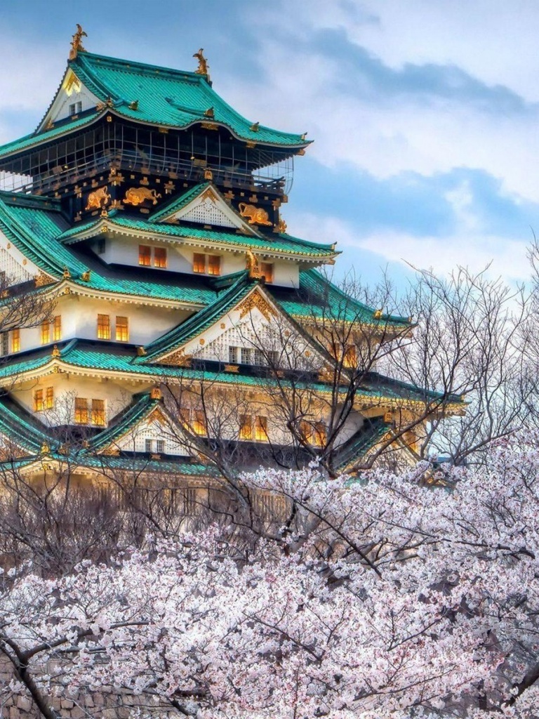 Osaka Castle Japan iPad wallpaper