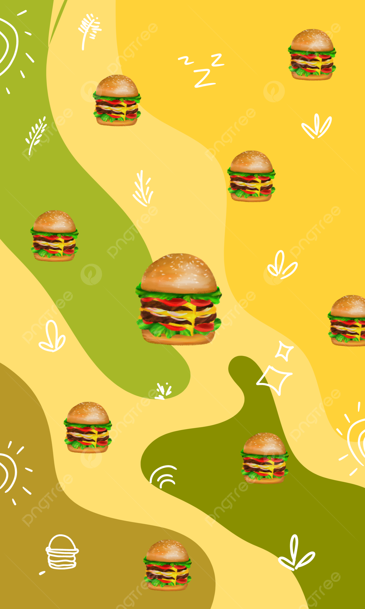 Wallpaper Burger Background, Burger, Aesthetic, Wallpaper Aesthetic Background Image for Free Download
