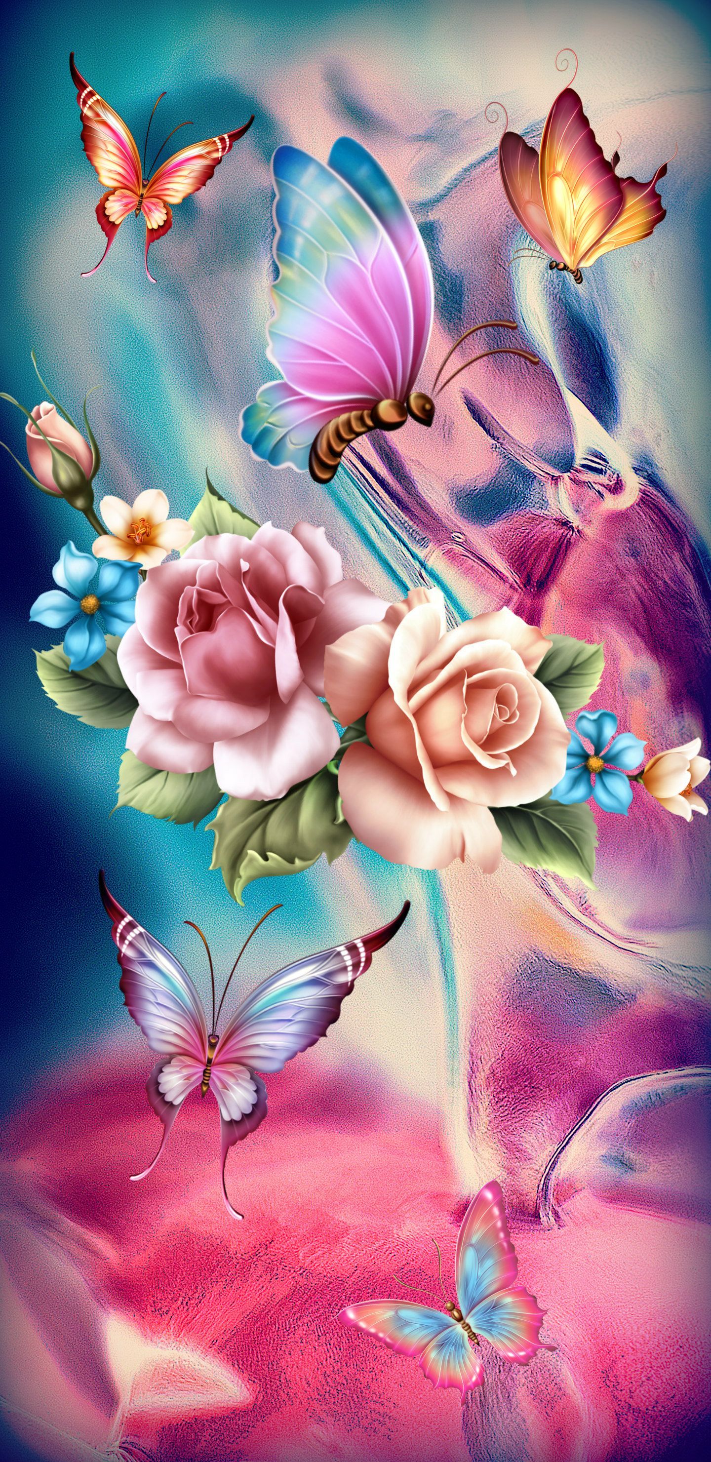 Butterfly Flower iPhone Wallpaper Free Butterfly Flower iPhone Background