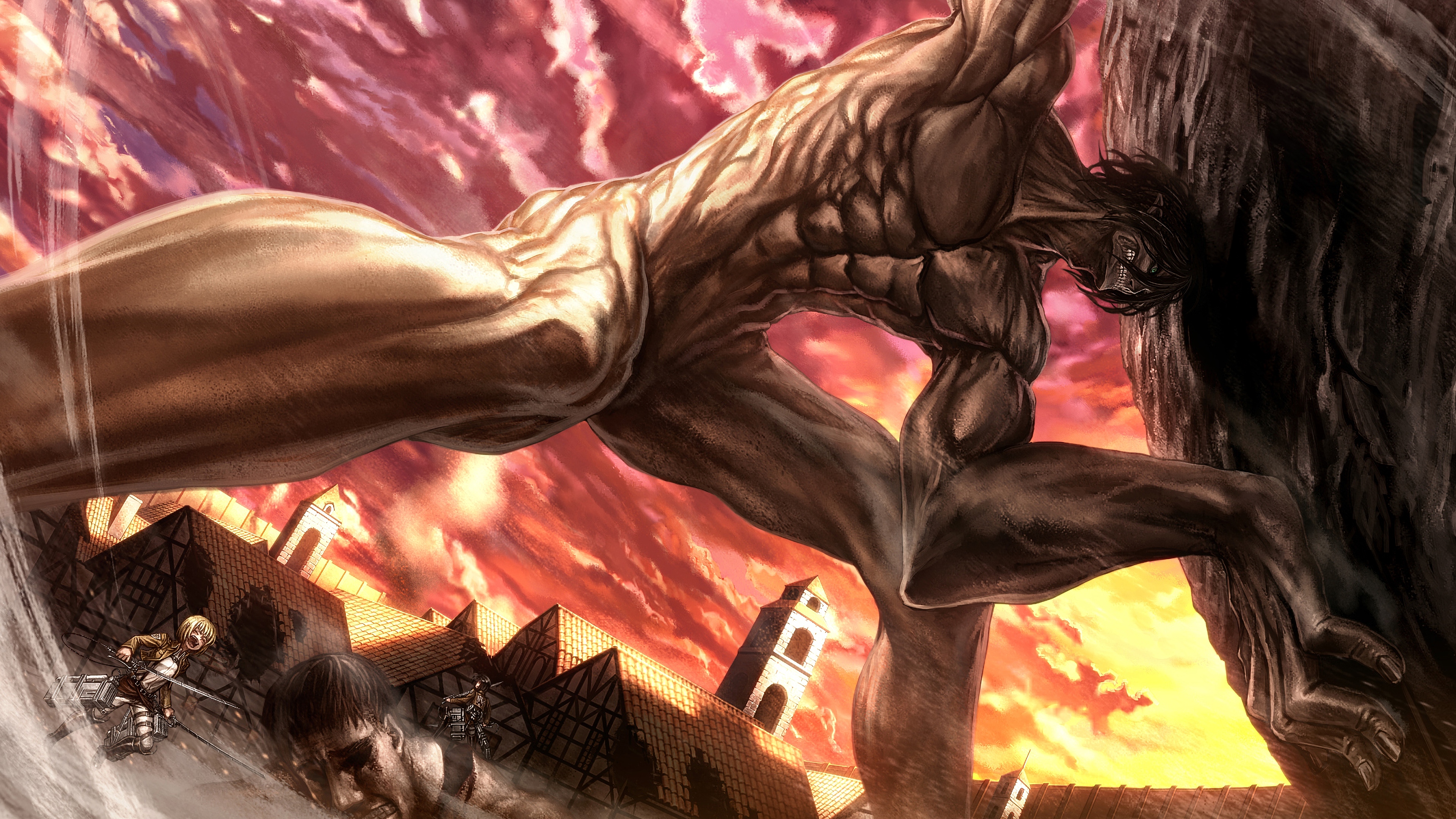 Attack Titan 1080P, 2k, 4k HD wallpaper, background free download