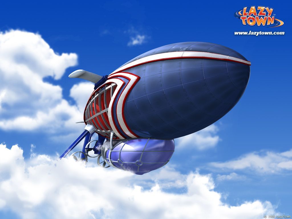 Lazytown Wallpaper. Lazy town, Airship, Lazy town sportacus
