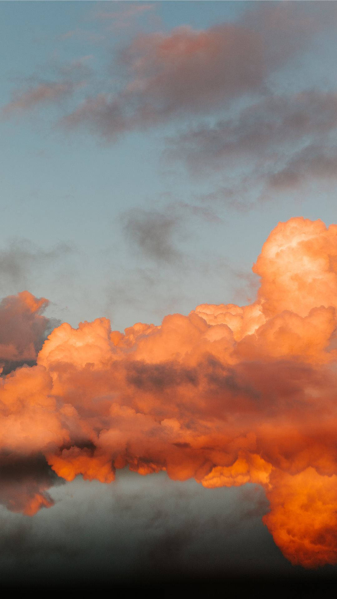 Download Clouds Orange Phone Wallpaper