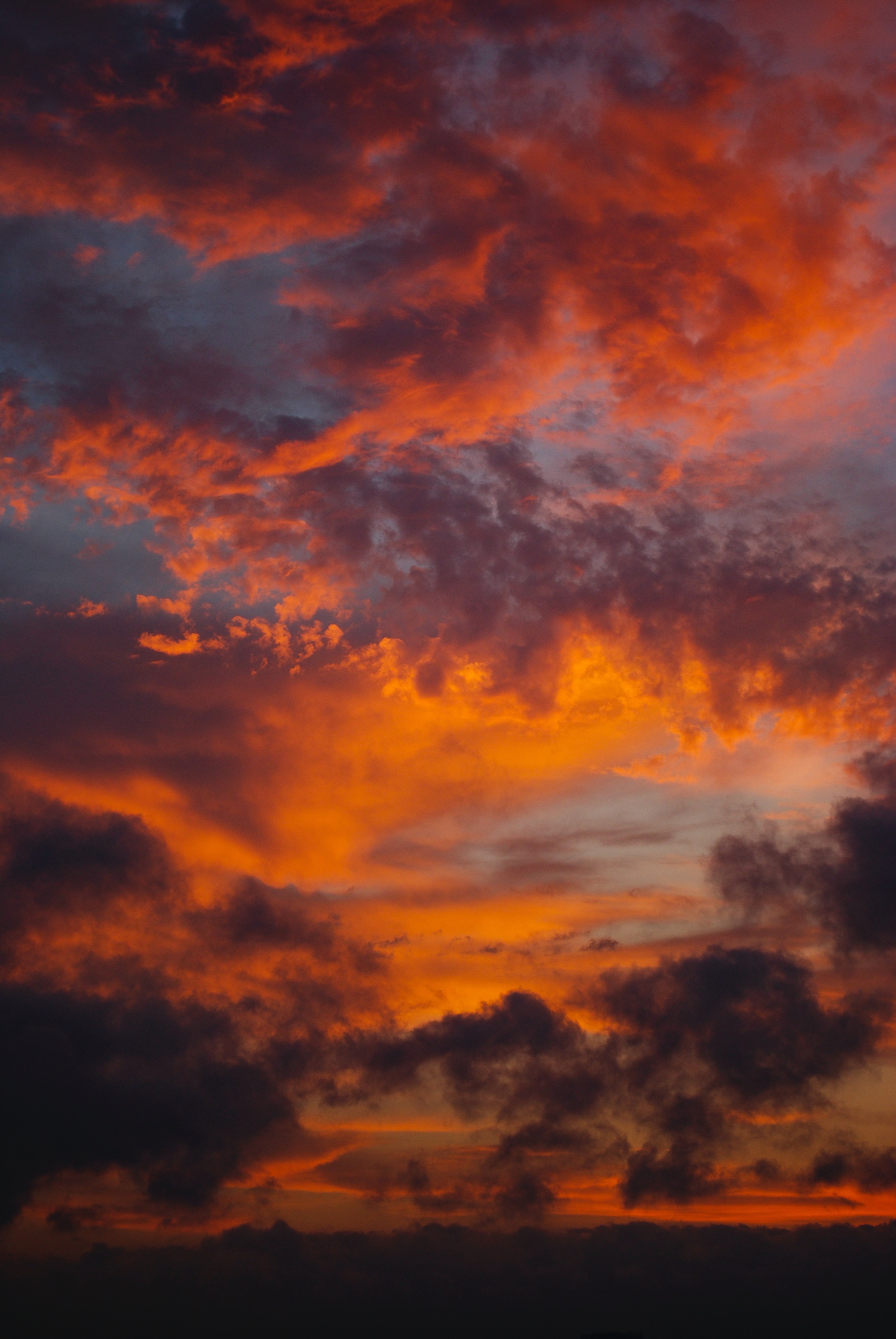 Blue and Orange Clouds in the Sky · Free