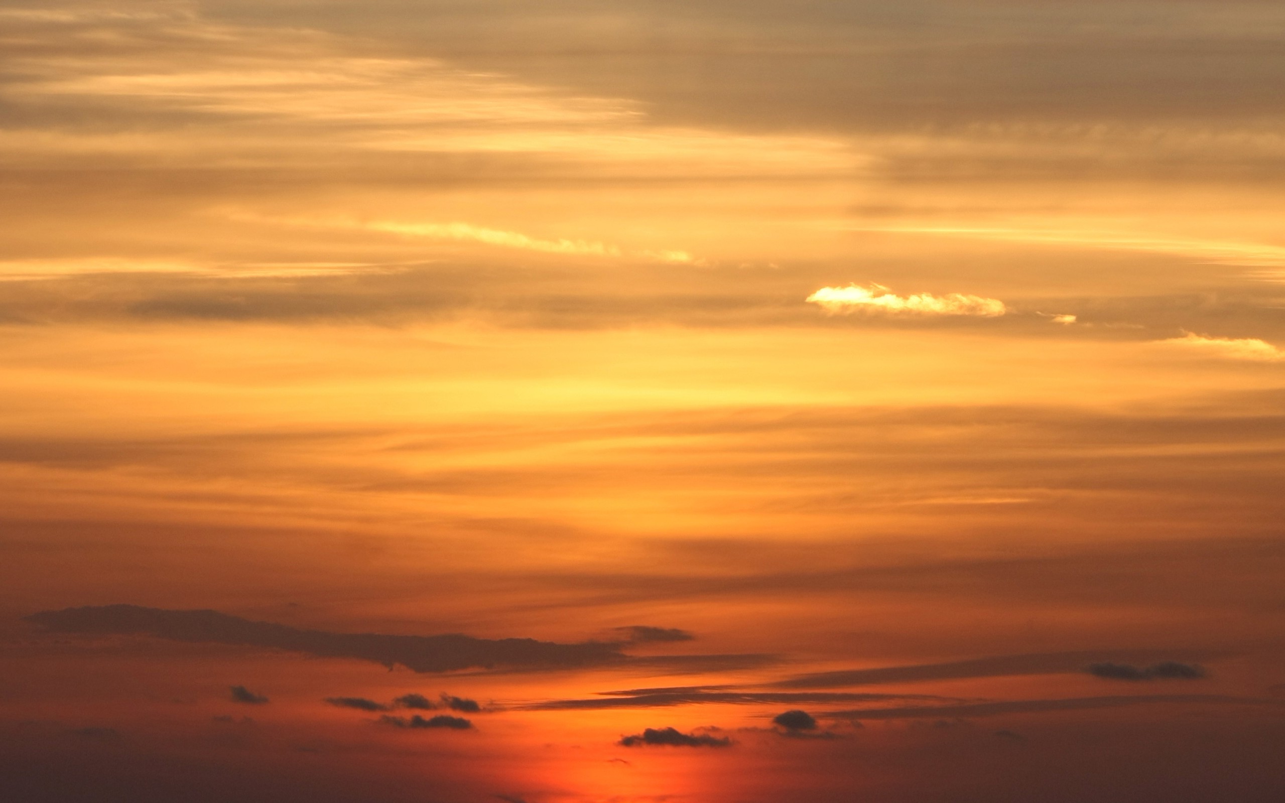 Wallpaper, 2560x1600 px, clouds, nature, orange, sky, sunset 2560x1600