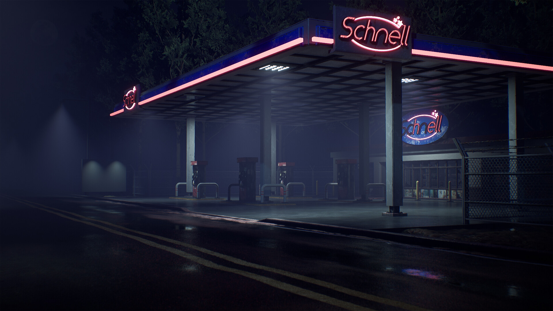 Neon Gas Station Wallpaper Free Neon Gas Station Background