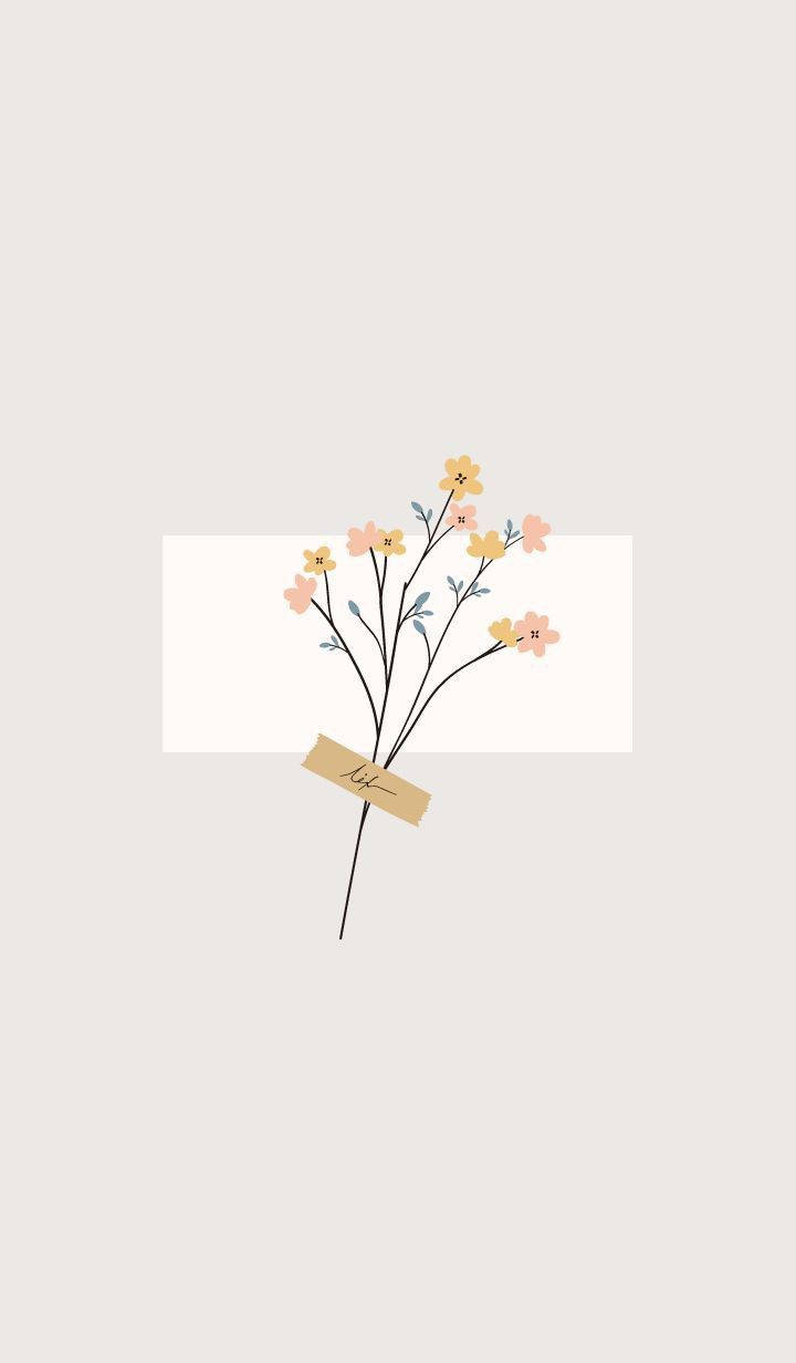 Download Simple Pastel Flower Spring iPhone Wallpaper