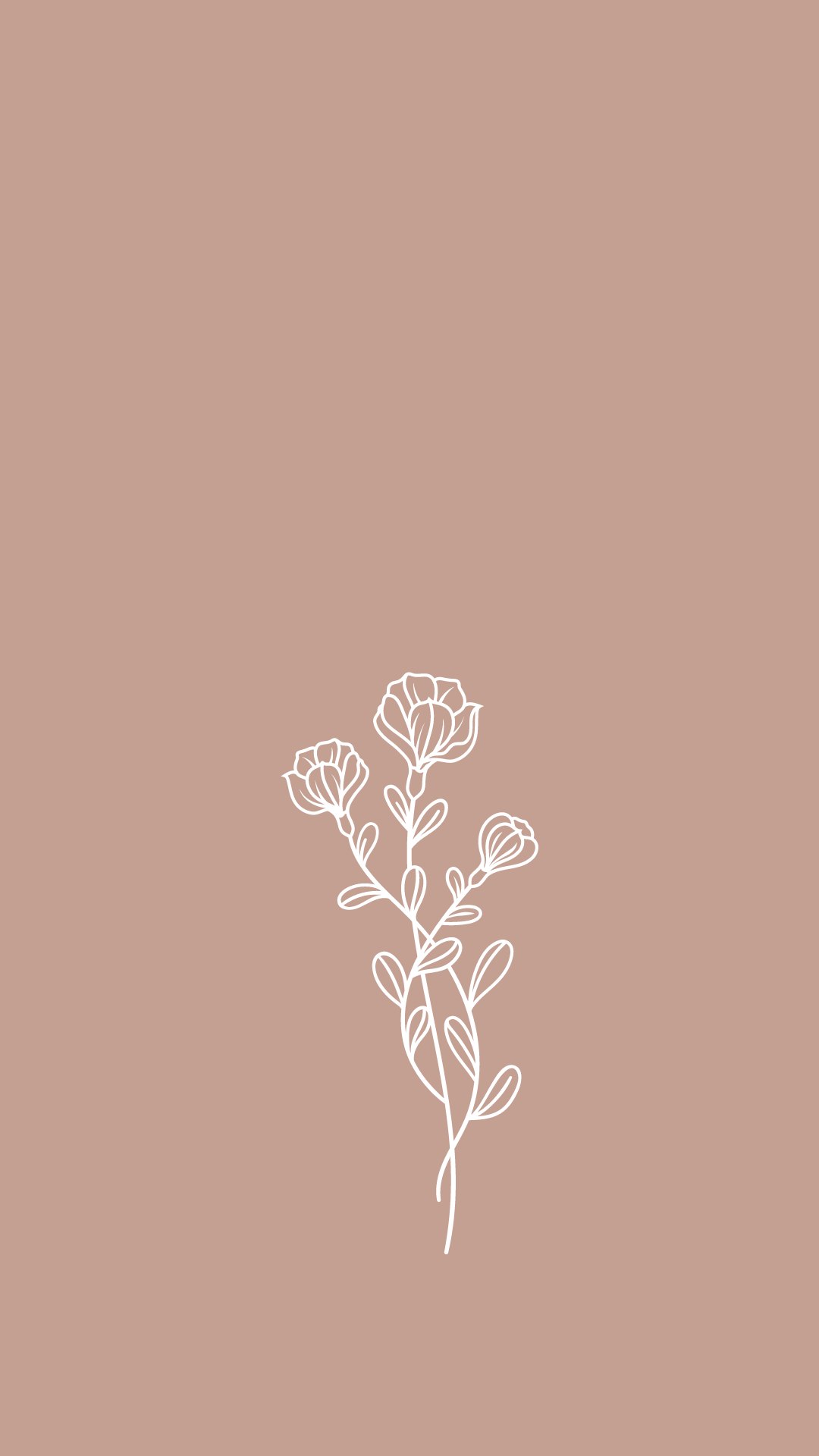 Minimal Wildflower Tattoo Design Wallpaper. Flower background iphone, Simple phone wallpaper, Simple iphone wallpaper