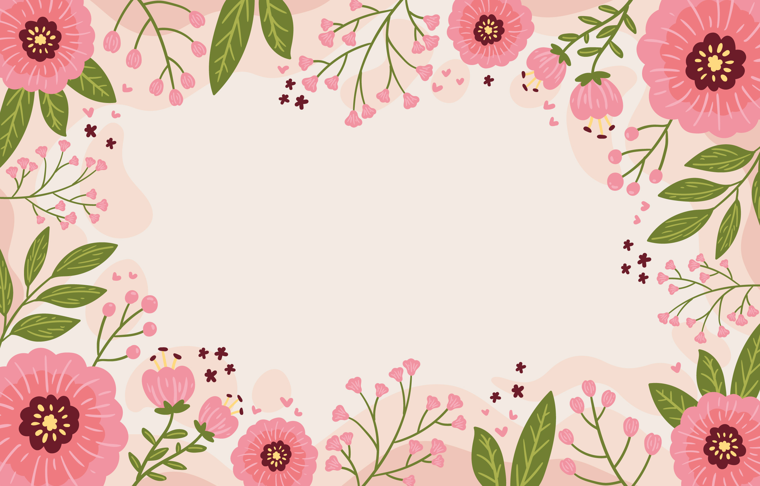 Pink Floral Background Vector Art, Icon, and Graphics for Free Download
