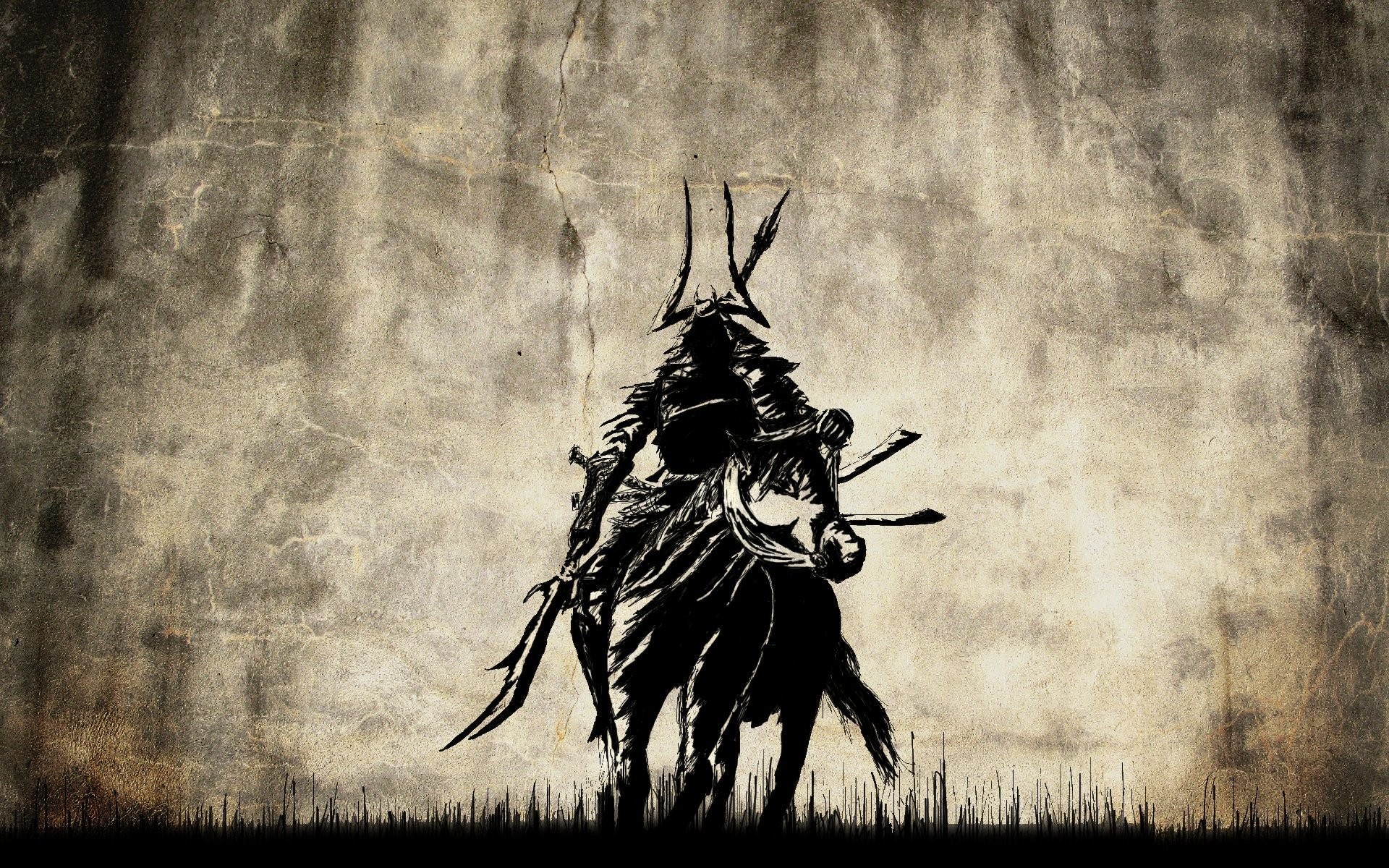 crown, sword, fantasy art, Mongols, Mongolian, Turkish, grass, old, ancient, warrior, horse, weapon, Bozkurt Gallery HD Wallpaper