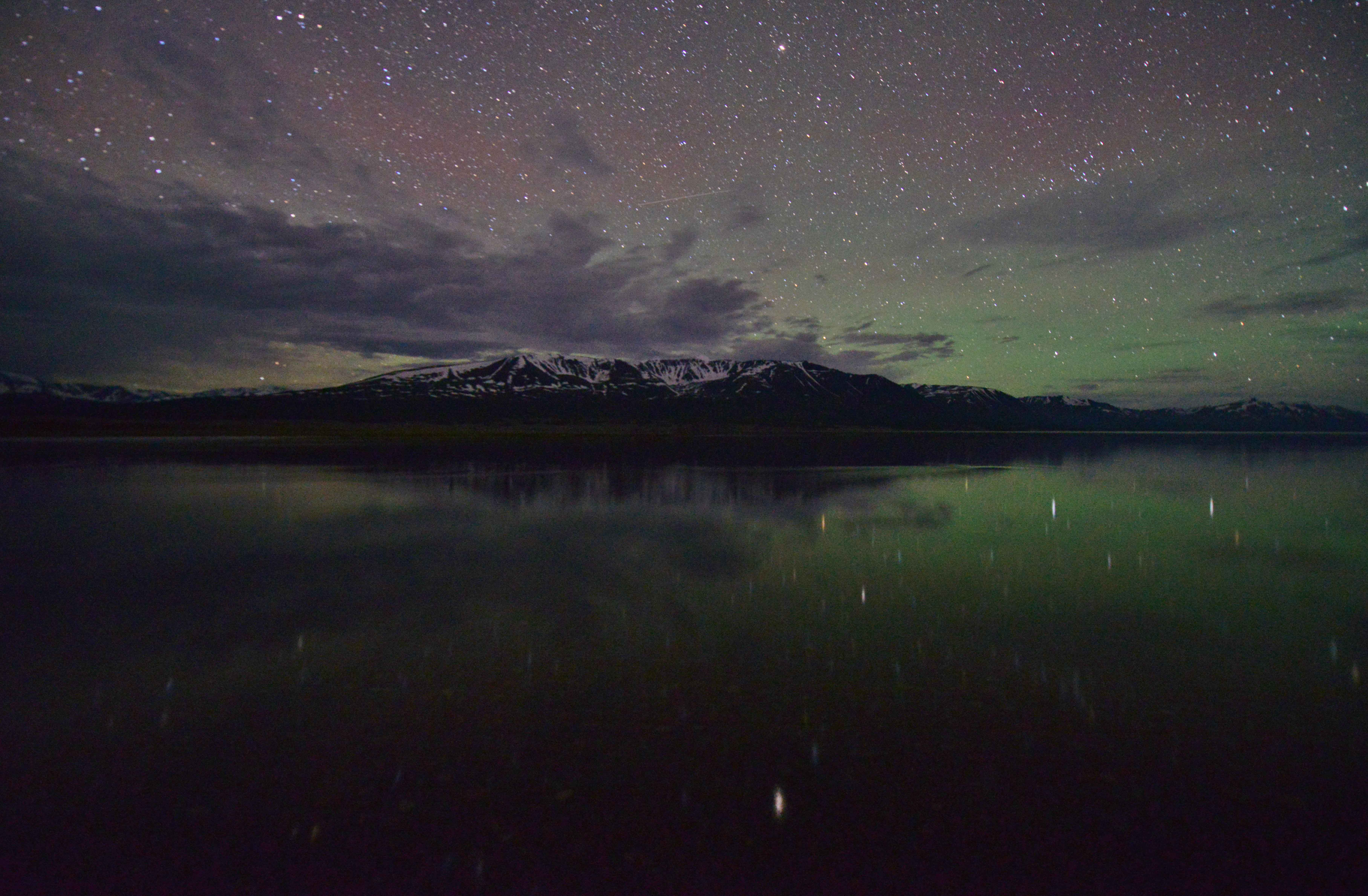 Wallpaper, reflection, stars, Asia, Mongolia, nighttime, centralasia, bayan lgiimongolia 7260x4758