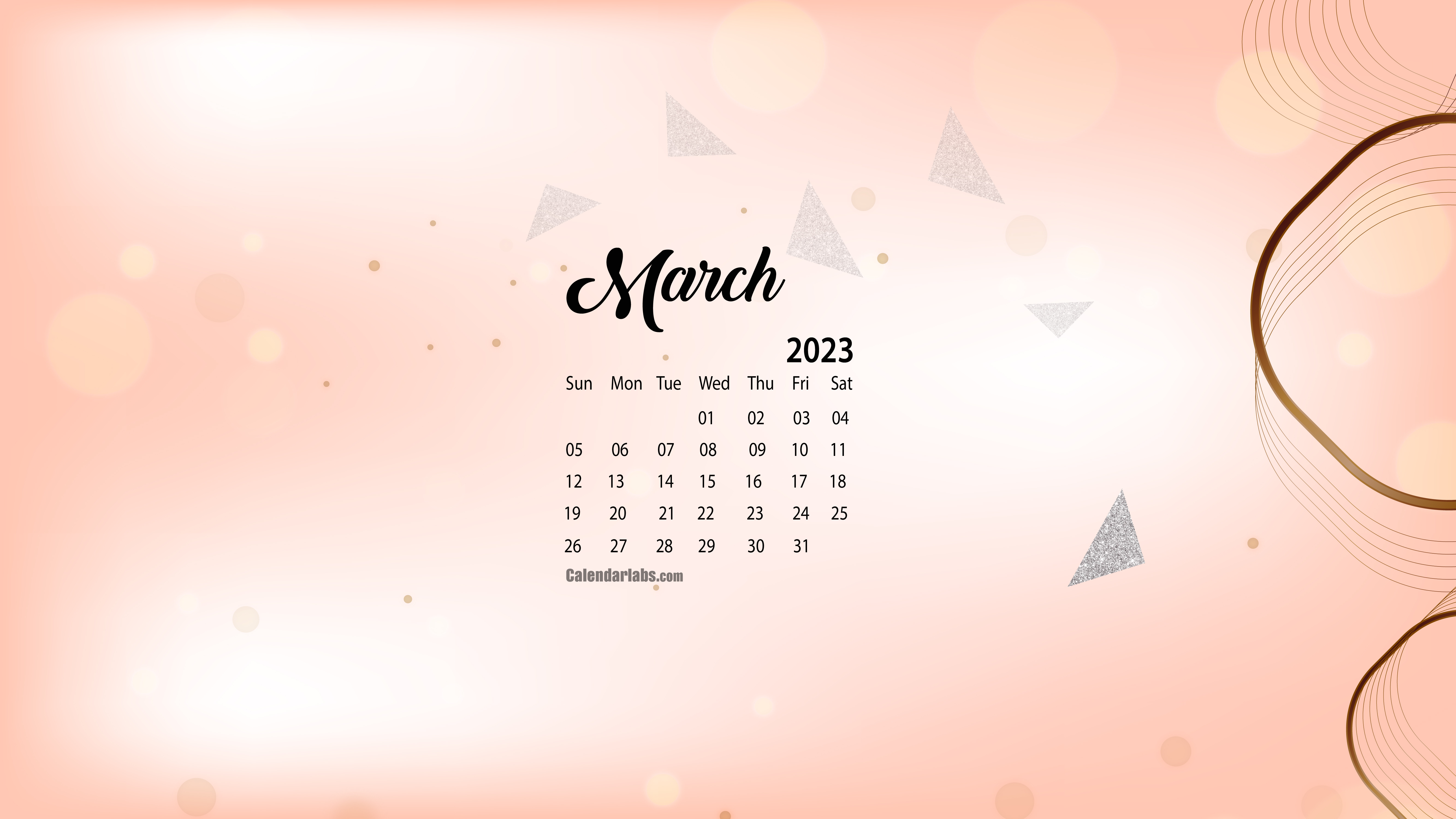 March 2023 Desktop Wallpapers Calendar