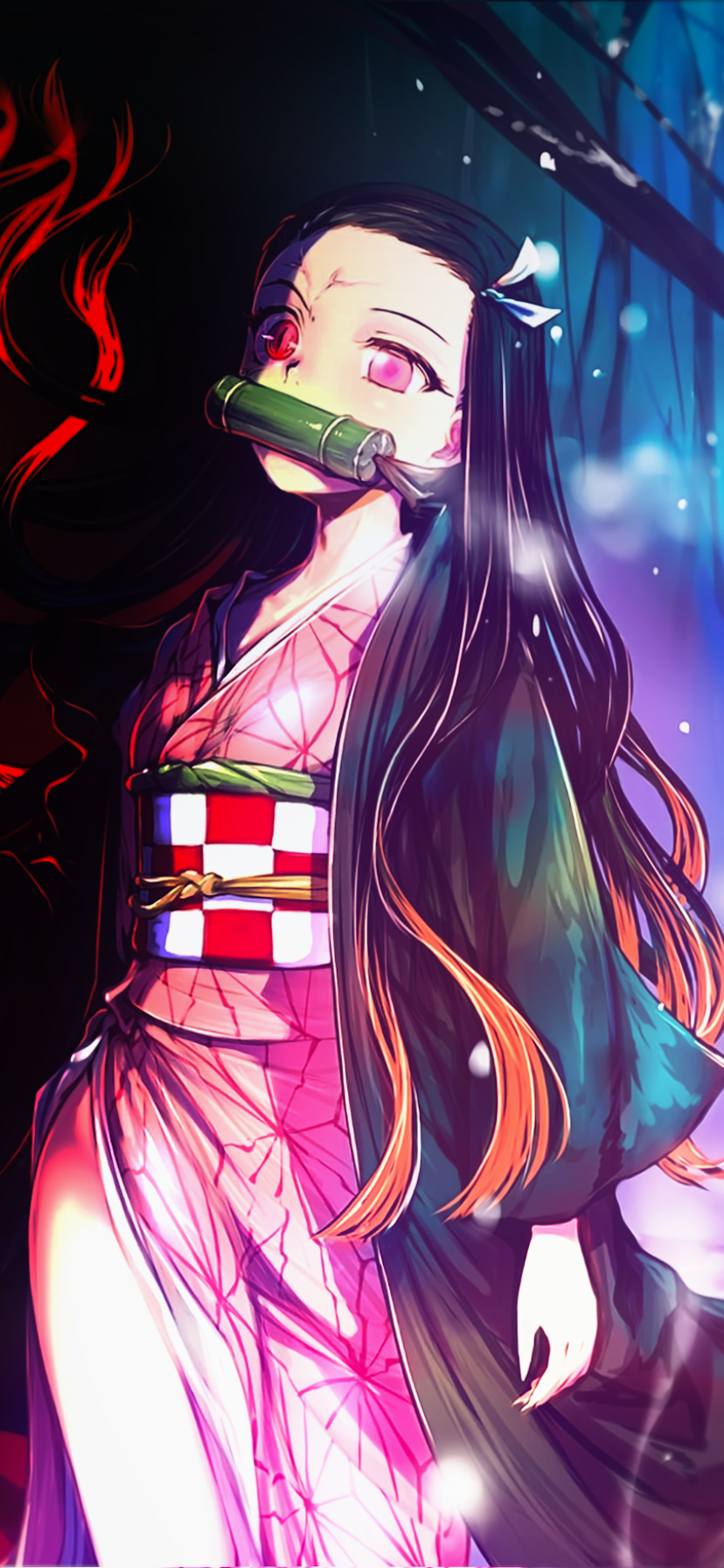 Wallpaper / Anime Demon Slayer: Kimetsu no Yaiba Phone Wallpaper, Nezuko Kamado, 828x1792 free download