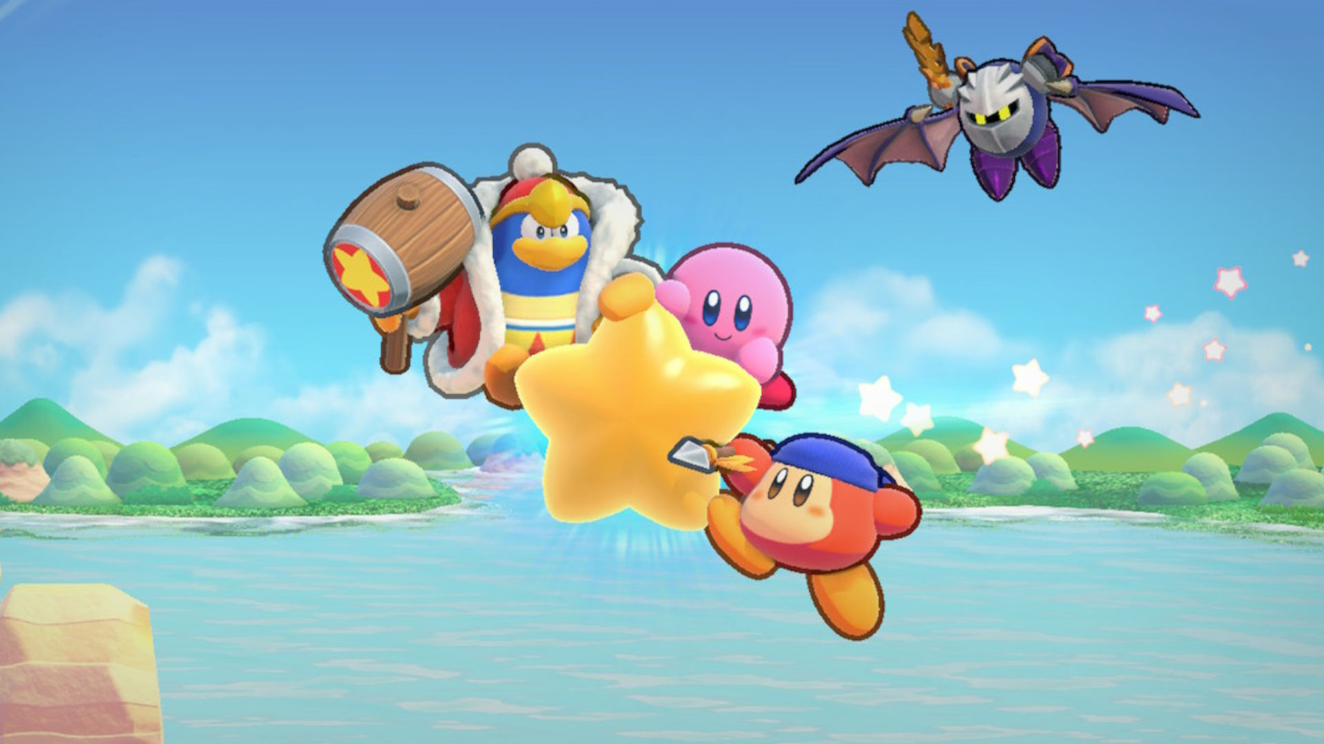 Kirby return. Kirby's Return to Dream Land. Обои Kirby. Kirby Returns to Dreamland регион Pall. Kirby's Return to Dream Land Deluxe.