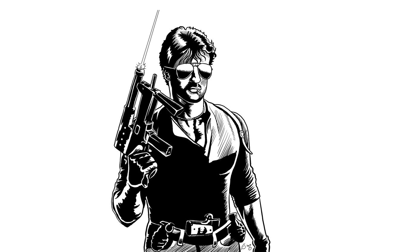 Wallpaper weapons, glasses, Cobra, Sylvester Stallone, Cobra image for desktop, section фильмы
