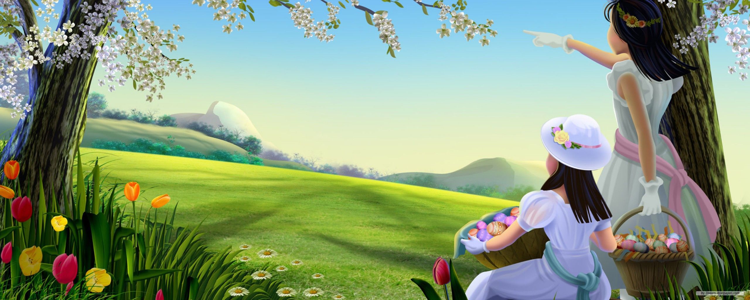 Spring Dual Screen Wallpaper