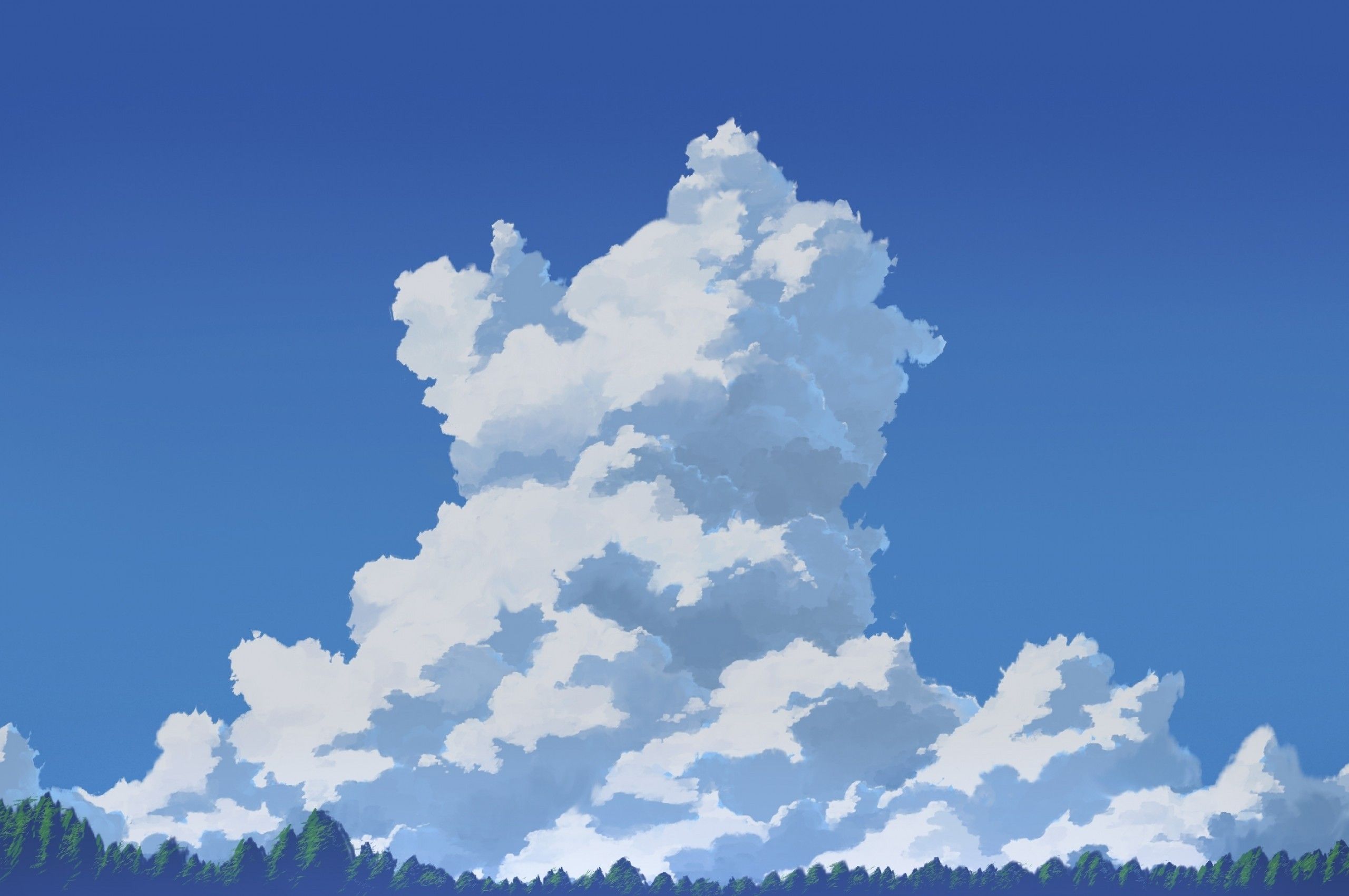 Cloud Pixel Art Wallpaper