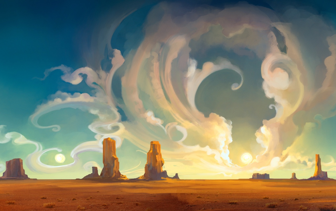Desert & Clouds Painting wallpaper. Desert & Clouds Painting