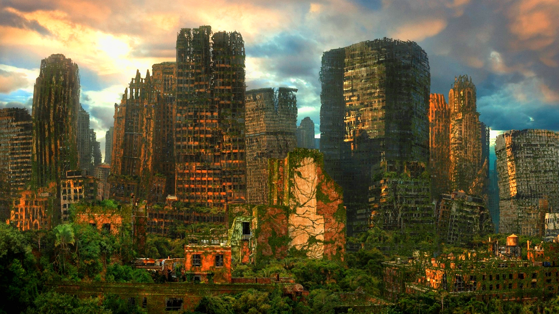 sci, Fi, Futuristic, Apocalyptic, Cities, Urban, Decay, Ruin, Art Wallpaper HD / Desktop and Mobile Background