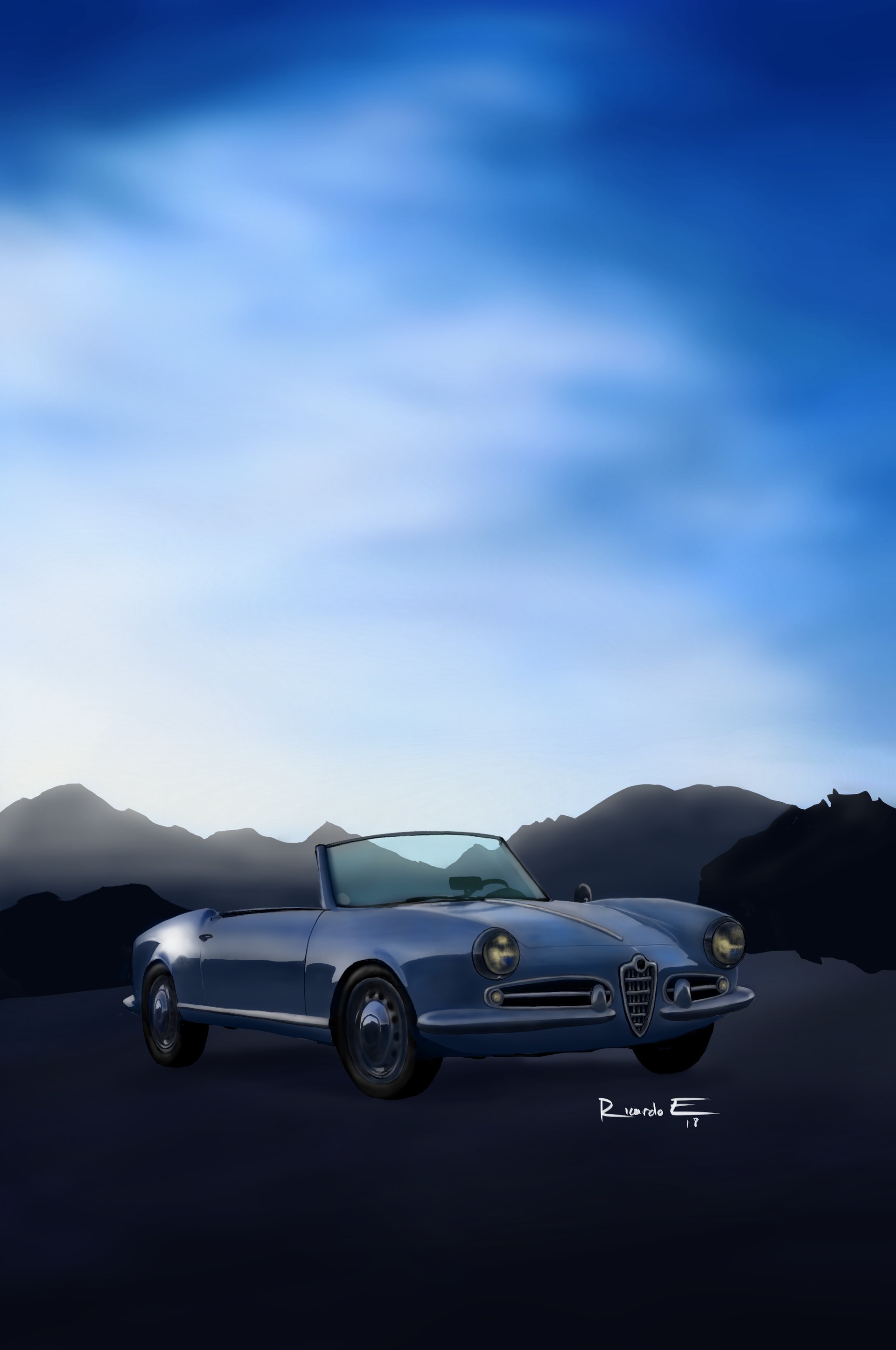 Alfa Romeo Giulietta Spider sketch
