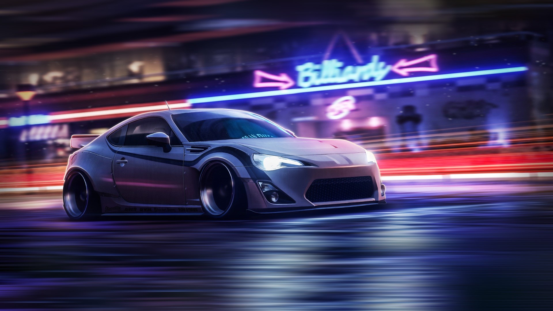 Wallpaper / Subaru BRZ, Subaru, car, vehicle, artwork, Toyobaru free download