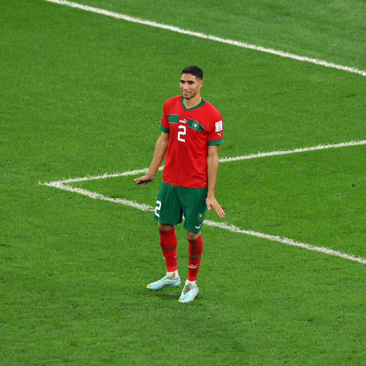 Morocco penalty kick celebration: Achraf Hakimi breaks out Jaylen Waddle's penguin celebration [VIDEO]