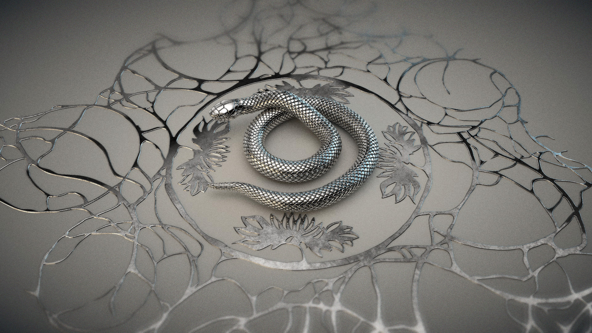 fantasy, Art, Serpent, Snake, Reptile, Asian, Oriental, Metal, Bokeh Wallpaper HD / Desktop and Mobile Background