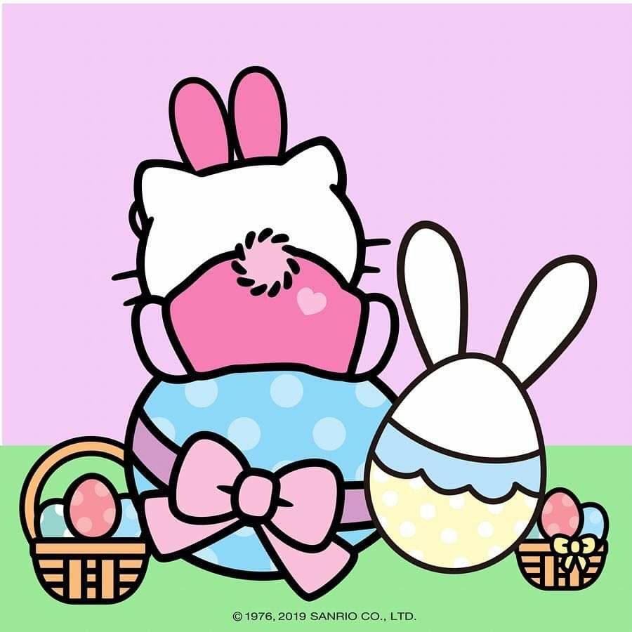 Hello Kitty And Gudetama Wish You All An Egg Cellent Easter!. Hello Kitty Picture, Kitty, Sanrio Hello Kitty