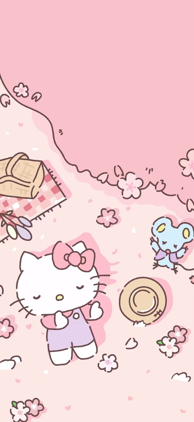 Hello Kitty. Walpaper hello kitty, Hello kitty wallpaper, Hello kitty iphone wallpaper. 헬로키티 배경화면, 헬로키티, 산리오 벽지