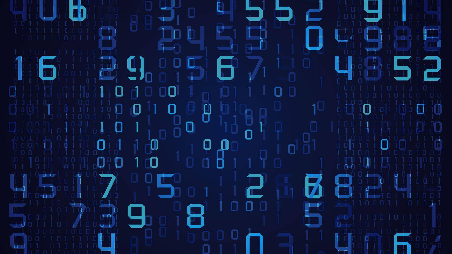 Download Binary And Numbers Cyber Security Wallpaper